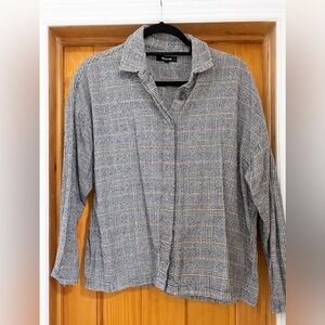 Madewell Women Plaid Flannel Button-Down Shirt | Size M
